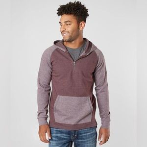 Men’s burgundy BKE 1/4 zip hoodie size small